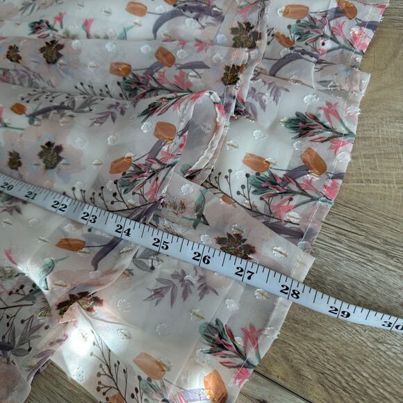 Allison + Kelly Floral Print Smocked Tiered Long Sleeve Dress 10 - Picture 9 of 9